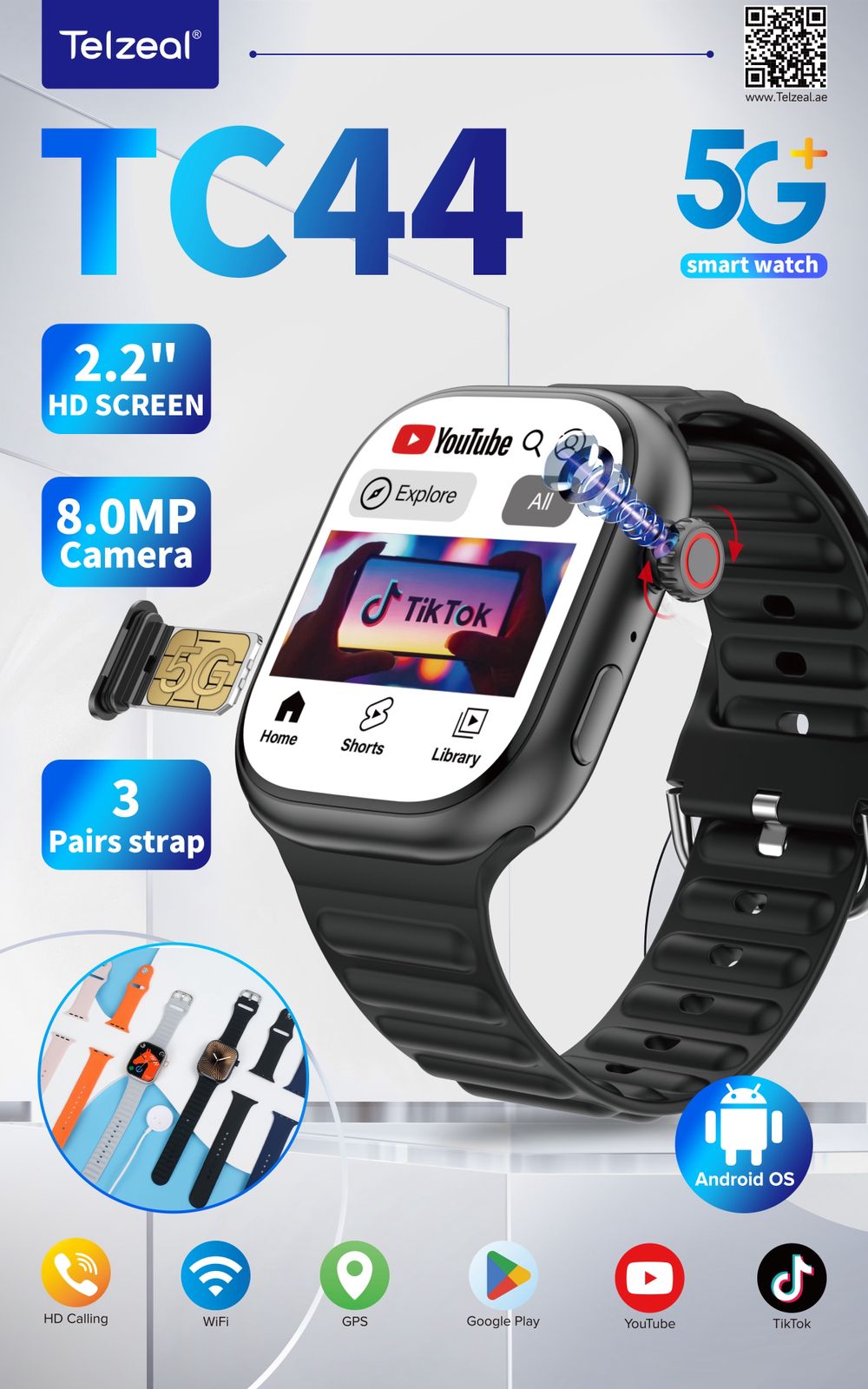 Montre Connectée Telzeal TC44 (5G Android)