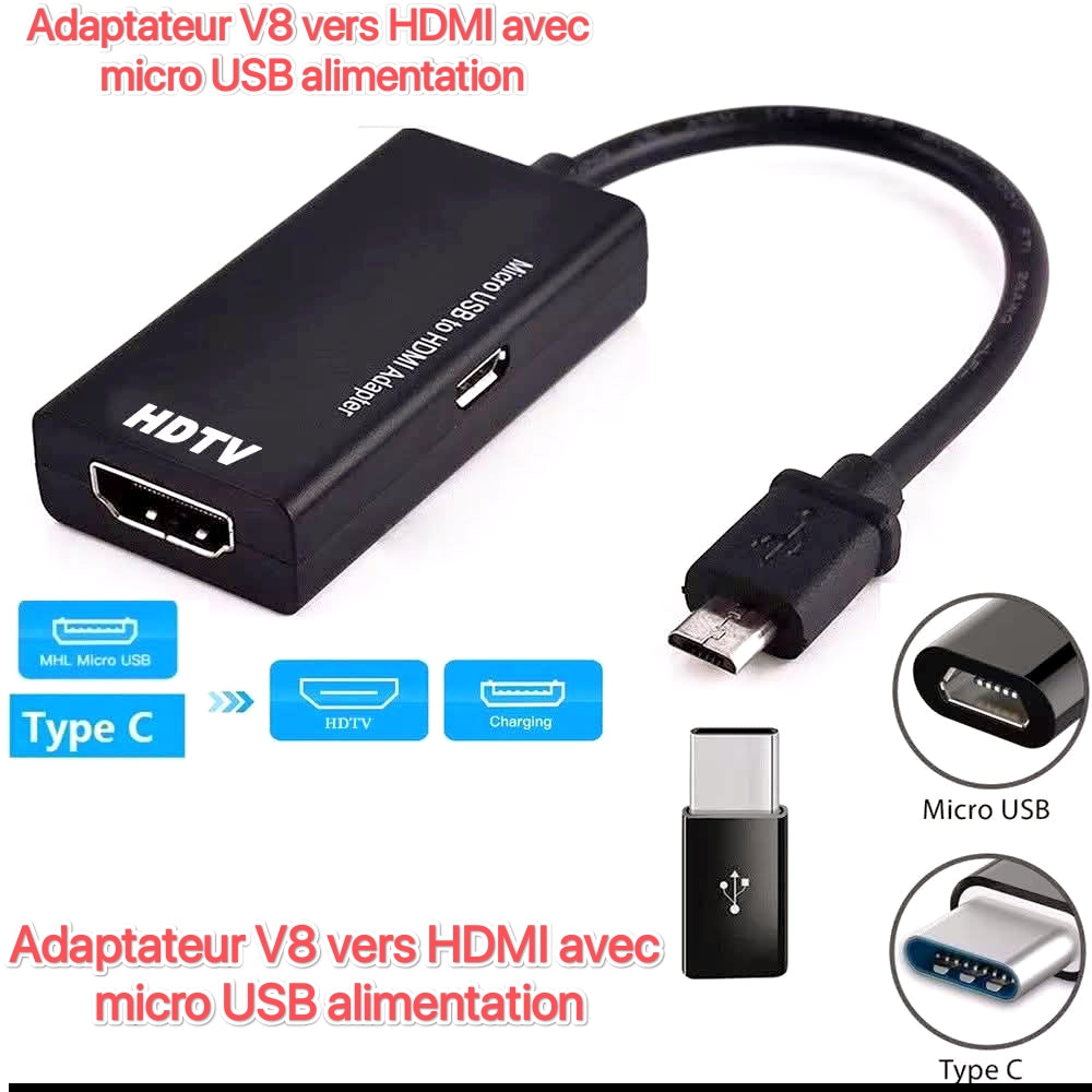 Adaptateur type-C et USB pour ordinateur portable