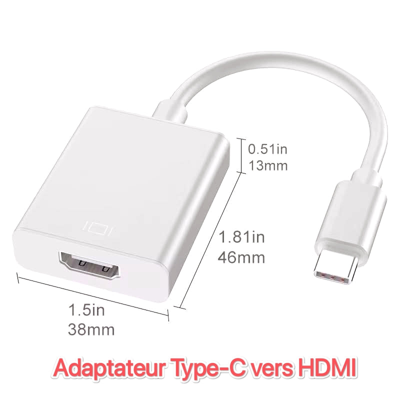 Adaptateur type-C et USB pour ordinateur portable